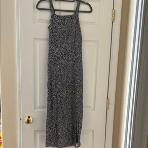 Black & White Floral Maxi Dress - Women's Lightweight Summer Dress